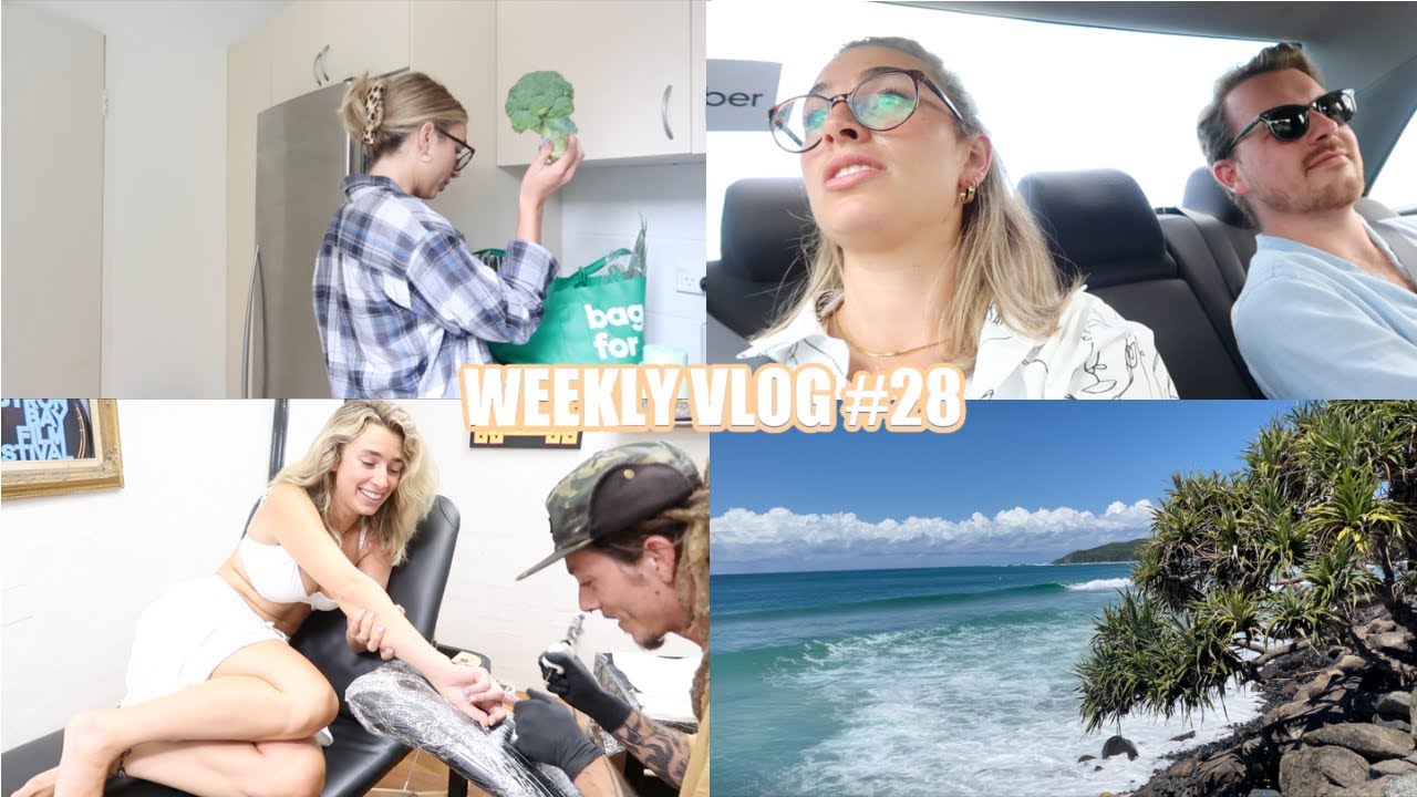 VLOG: new tattoos, drunk Byron trip, grocery haul, girl talk & rough days