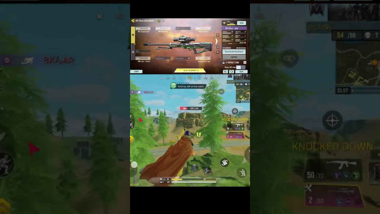 1- SHOT ZRG 20mm GUNSMITH CODM BR #shorts #codm #callofduty #callofdutymobile