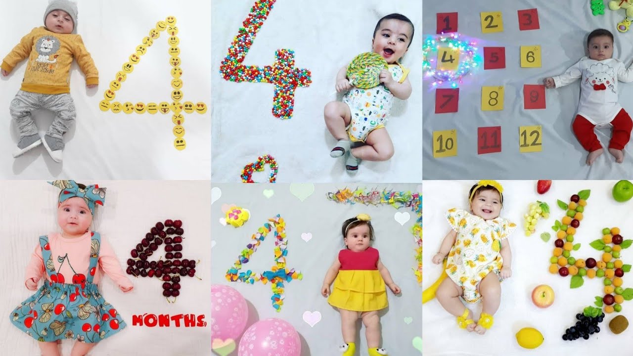 4 month theme| Baby photoshoot ideas at home| Simple & easy baby photoshoot| Monthly baby photoshoot