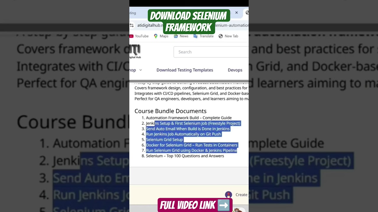 Download selenium framework development step by step guide