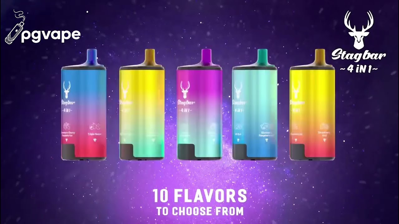 Stag Bar 80K Puffs 4 In 1 Four Flavors Disposable Vape Smart LED Display Vape Factory Direct pgvape