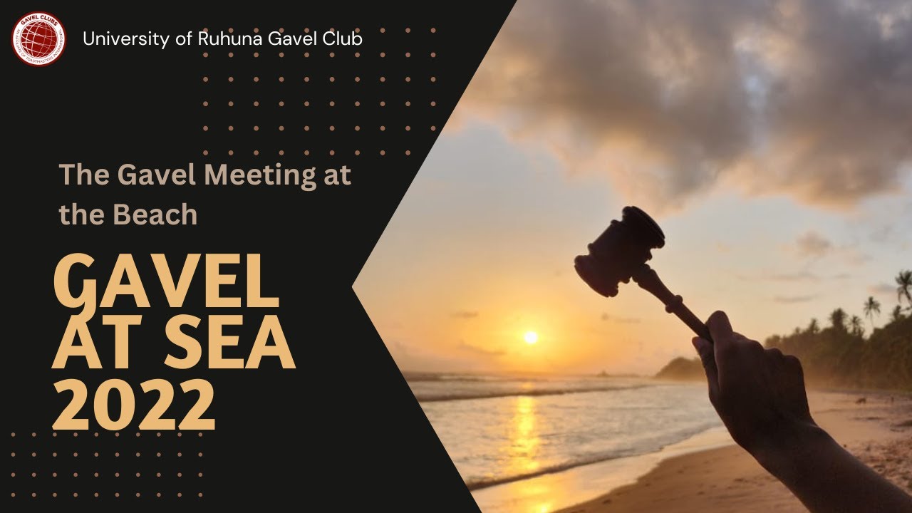 The Gavel Meeting at the Beach - Gavel At Sea 2022