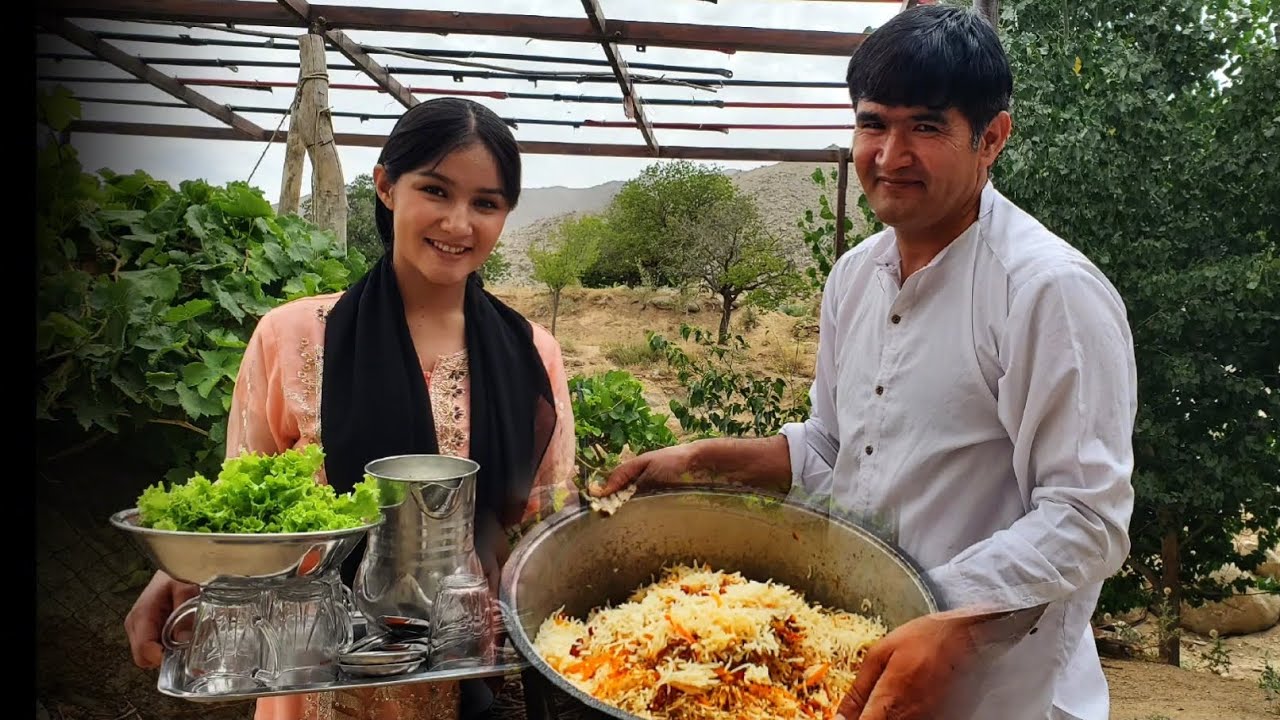  :Relaxing Afghan Qabili (Kabuli Pulao) Cooking in a Peaceful Village | No Talking |