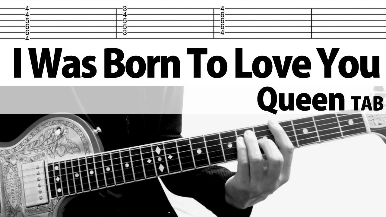 I Was Born To Love You - QUEEN  ブライアンメイ　ギターカバー Queen Guitar Cover TAB  Brian May