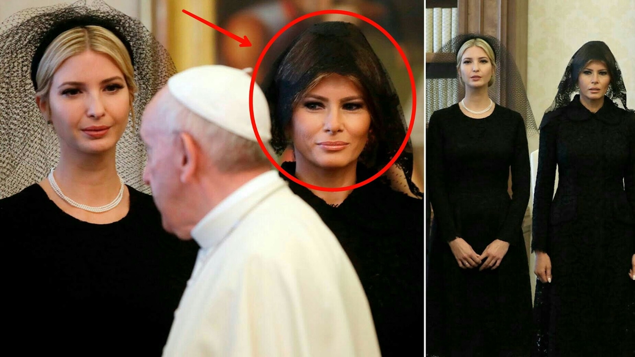 Melania and Ivanka Trump wear black veils to meet the Pope |President Trump meets with Pope Francis