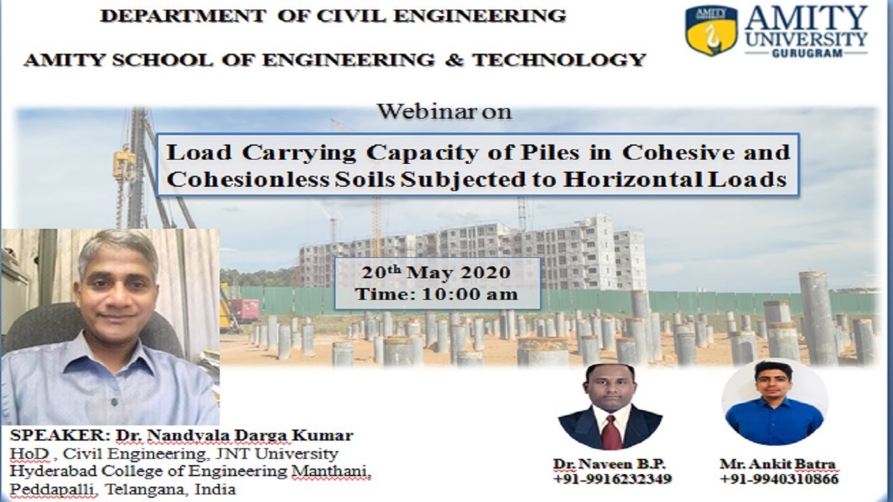 Load carrying capacity of piles in cohesive and cohesionless soils subjected to horizontal loads