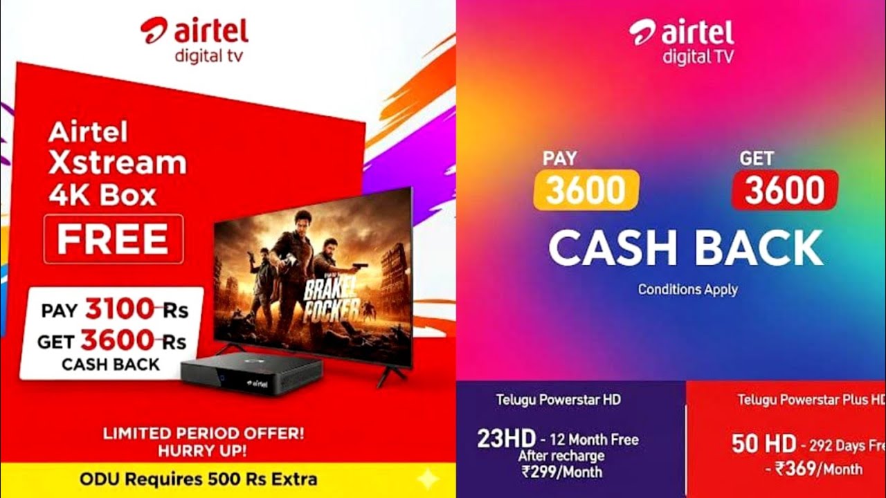 AIRTEL 4K XSTREEM 12 MONTHS 3100 కె