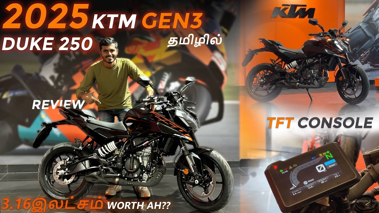 2025 KTM DUKE 250 EBONY BLACK EDITION REVIEW🔥 TAMIL || TFT DUKE 250⚡️| GEN3 DUKE 250 || #duke250gen3