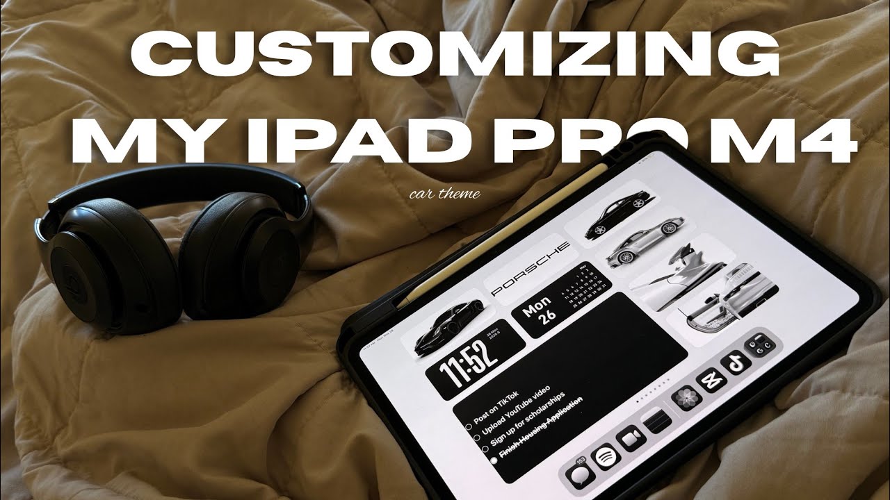My iPad Pro M4 Customization | Custom Lock Screen, Widgets, Icons tutorial