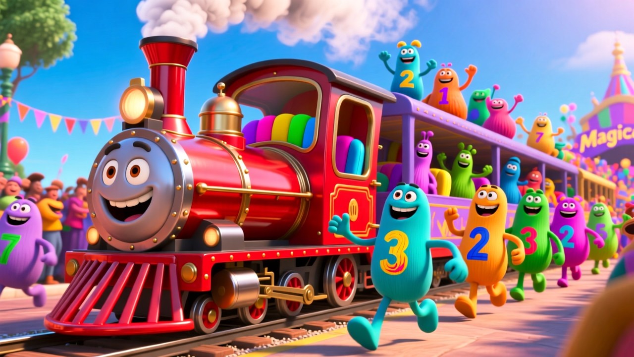 Magical Numbers on the Train 🚂🔢 | Fun Learning & Play for Kids | Toddler Adventure Video