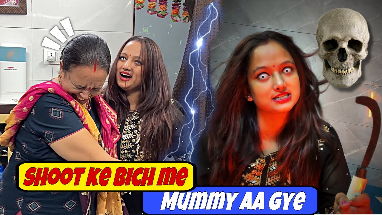Bich shoot me Mummy aa gye or kiya mummy ke sath prank 🤣|| Priya jeet vlogs #couplevlogs