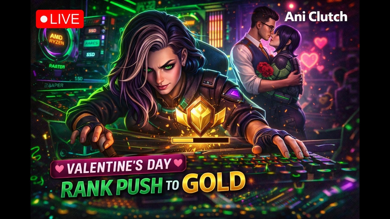 They Found Love 💘 I’m Pushing GOLD 😤 | Valentine’s Day Valorant Live | Ani Clutch #valorantindia