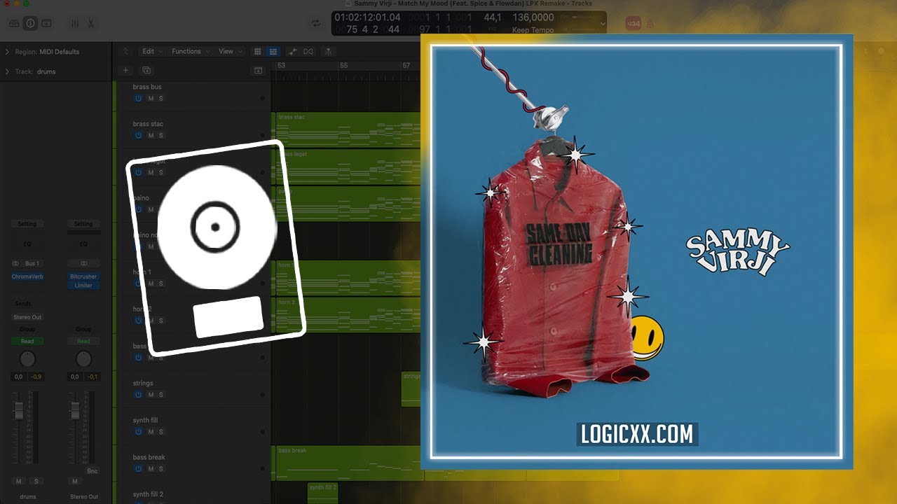 Sammy Virji - Match My Mood (Feat. Spice & Flowdan) (Logic Pro Remake)