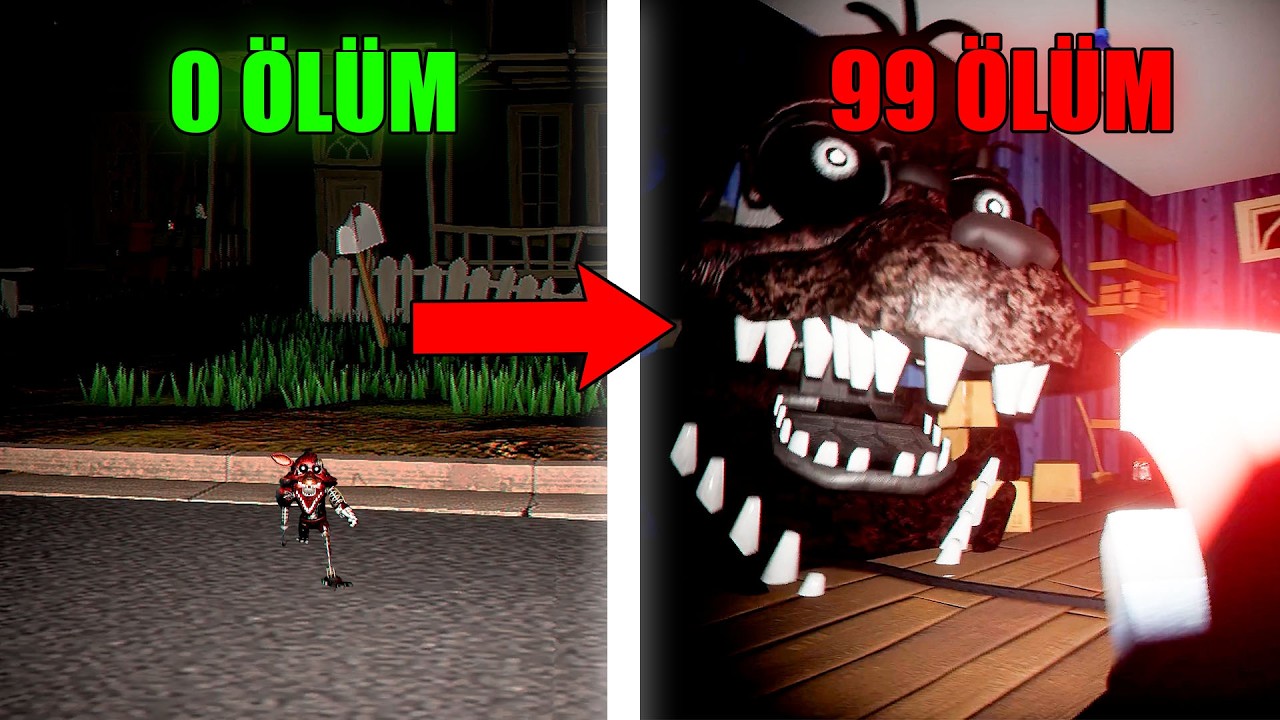 HER ÖLDÜĞÜMDE NIGHTMARE FOXY BÜYÜYOR! | Hello Neighbor Mod