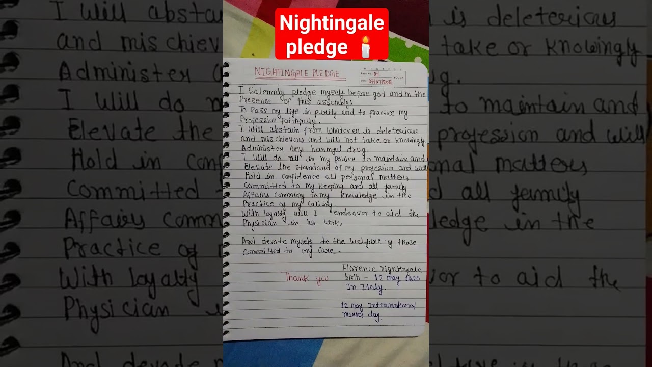 Nightingale pledge 🕯️🕯️