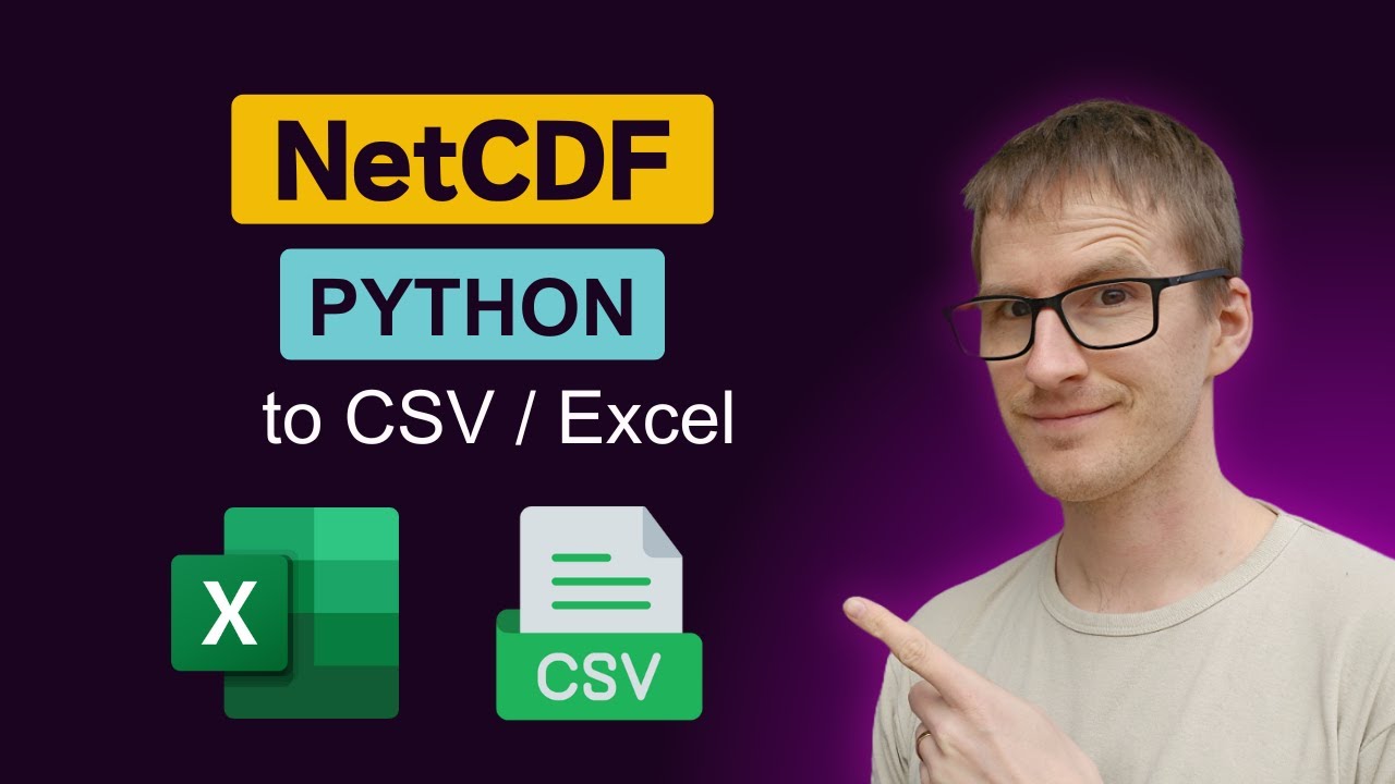 How to write data from a NetCDF file to a CSV or XLSX/Excel file