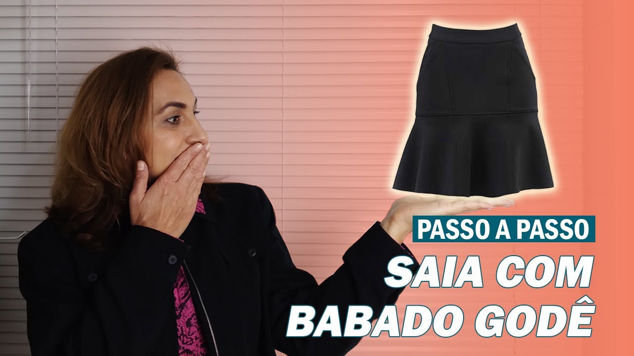 MODELAGEM SAIA COM BABADO GODÊ