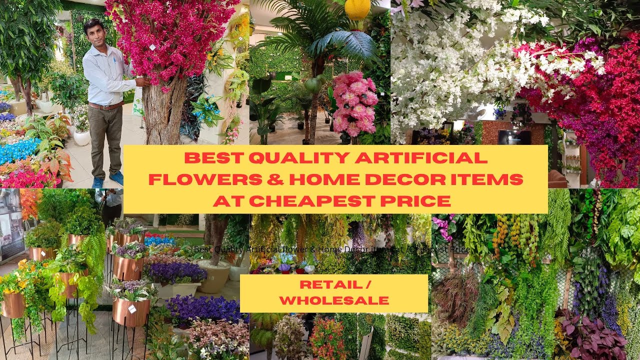 artificial flower | home decor items | wholesale market | vertical garden | grass plant/trees