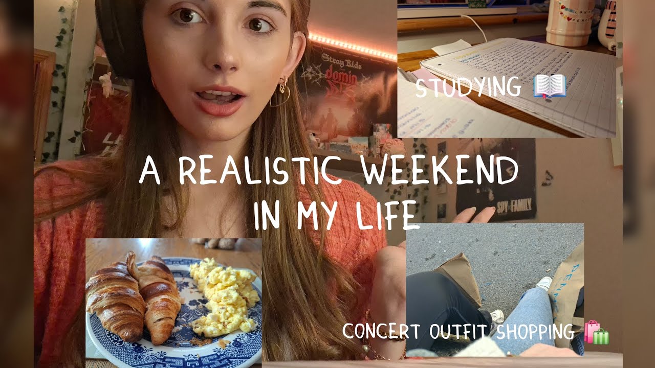 A REALISTIC weekend in my life !! 🌷 mgk concert outfit shopping 🛍 + studying + organisation + more !