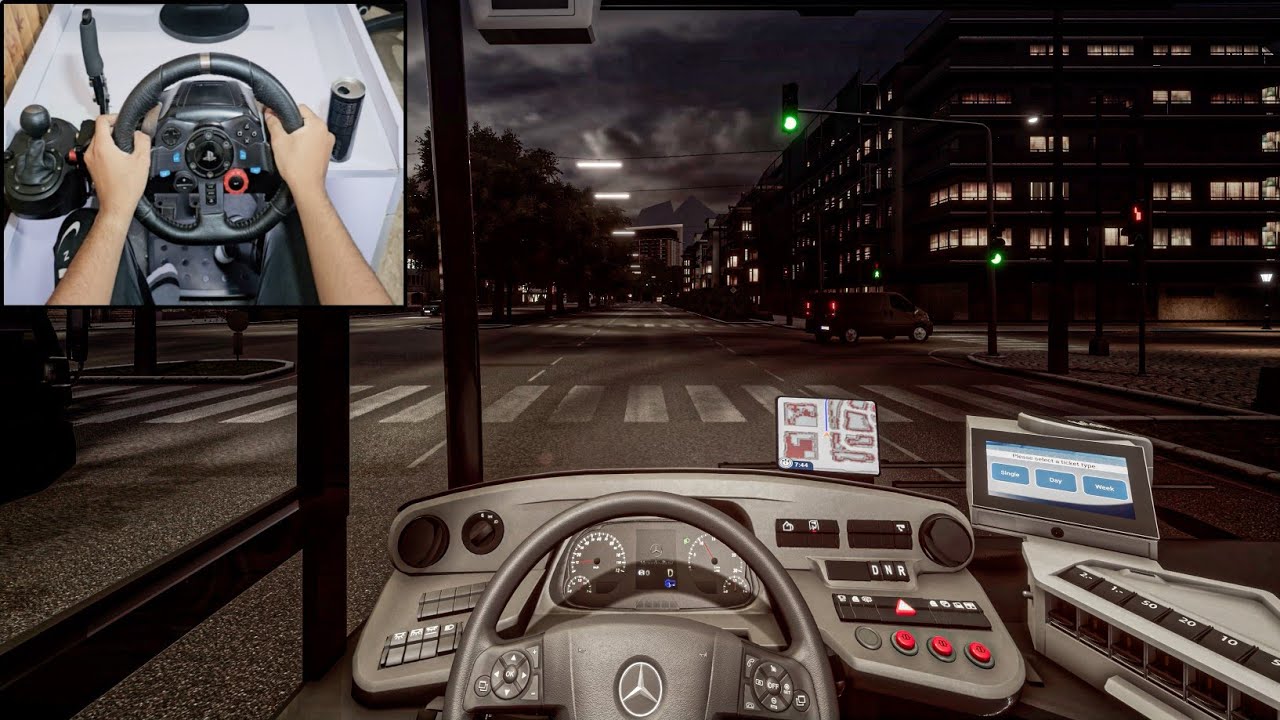 Realistic Bus Driving at Night | Bus Simulator 18 | Logitech G29 Steering Wheel