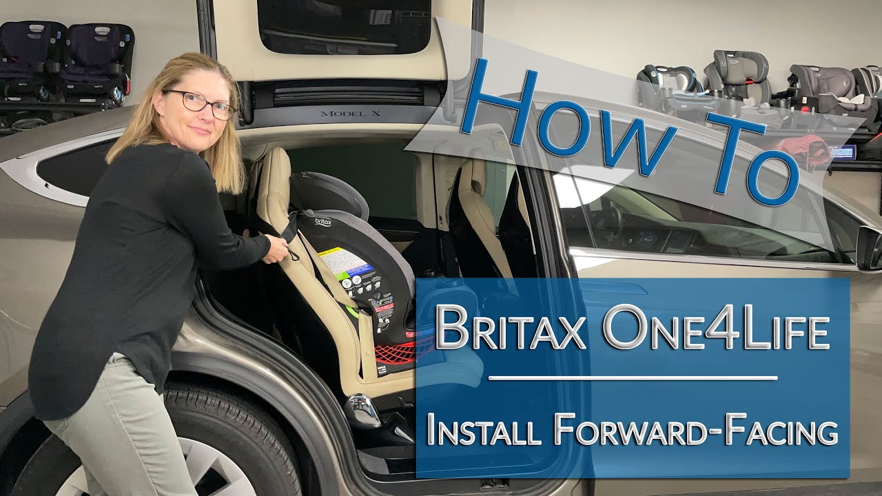 Установка детского кресла Britax One4Life ClickTight All-in-One лицом вперед в Tesla Model X