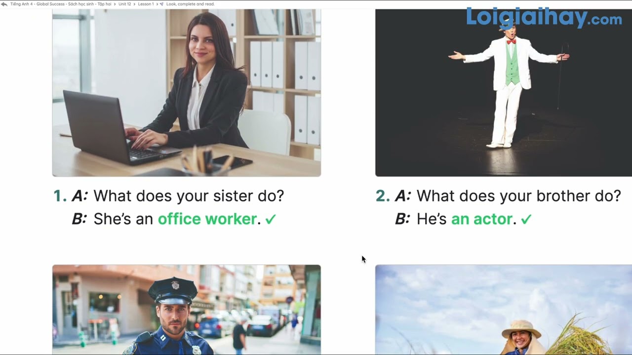 Unit 12: Jobs - Tiếng Anh 4 Global Success (Kết nối tri thức)