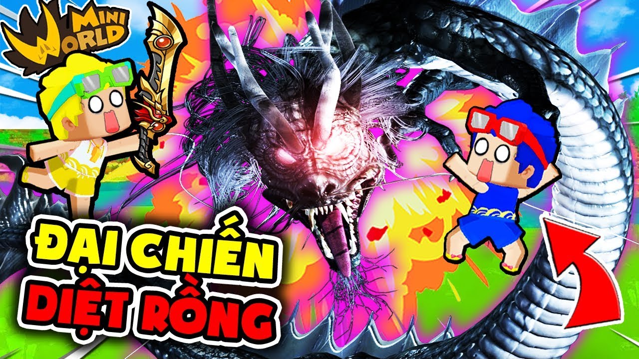 MRVIT VÀ PHONG CẬN ĐẠI CHIẾN DIỆT RỒNG TRONG MINI WORLD !!!