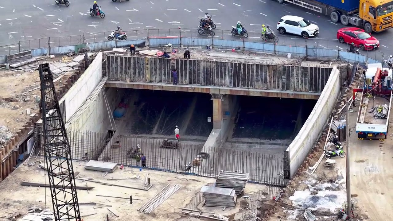 17h chiều 29/01/2026, nút giao thông An Phú vẫn đang tiếp tục thi công.