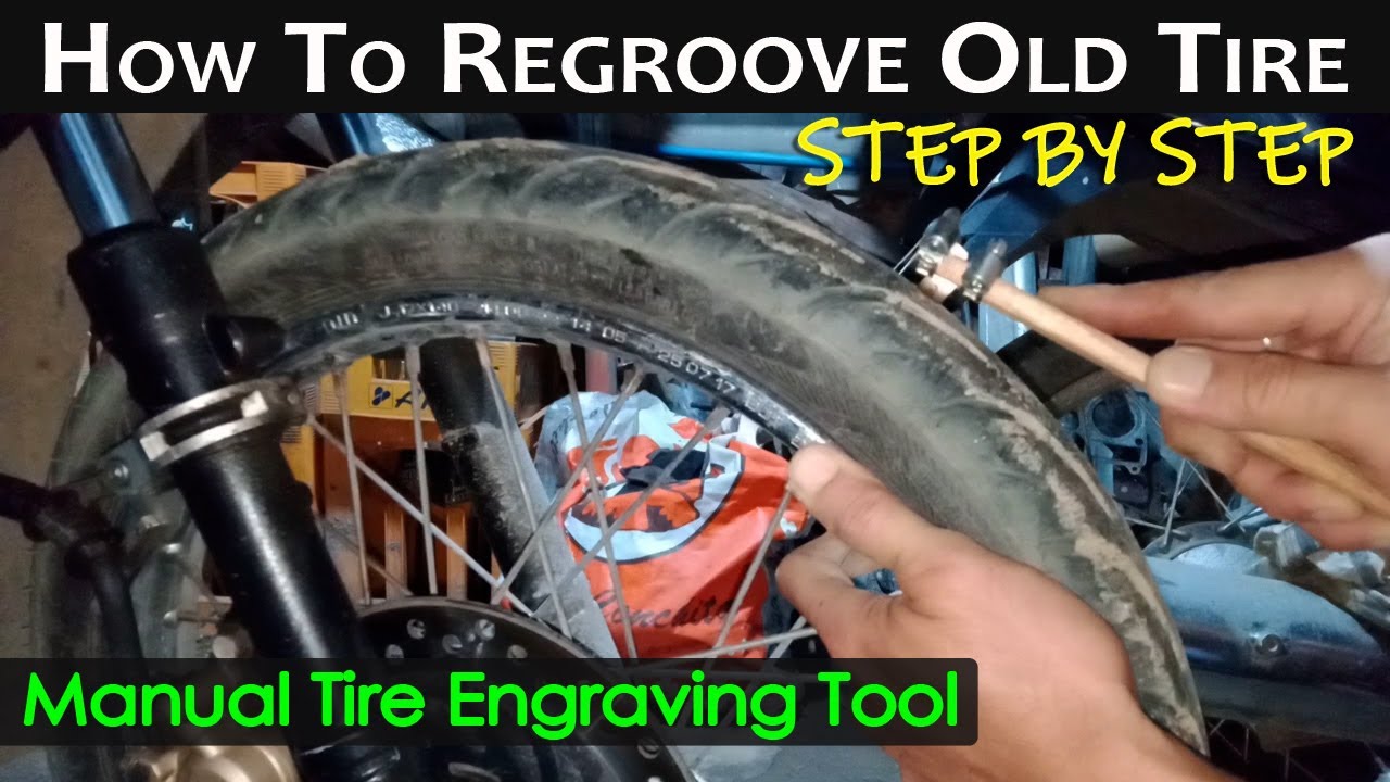 Carving Tires Tools - THAT LOOK LIKE ORIGINAL - Cheap Motorcycle Tire Regrooving - STEP BY STEP