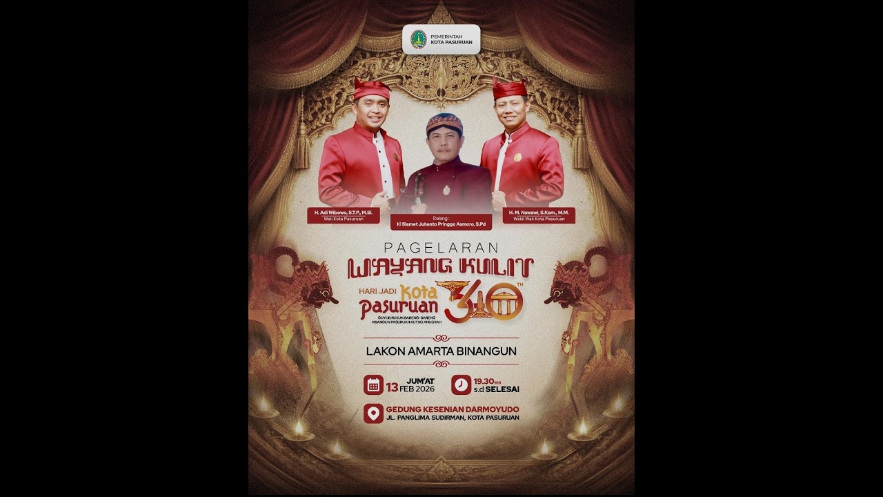 [LIVE] PAGELARAN WAYANG KULIT DI HARI JADI KE-340 TAHUN KOTA PASURUAN