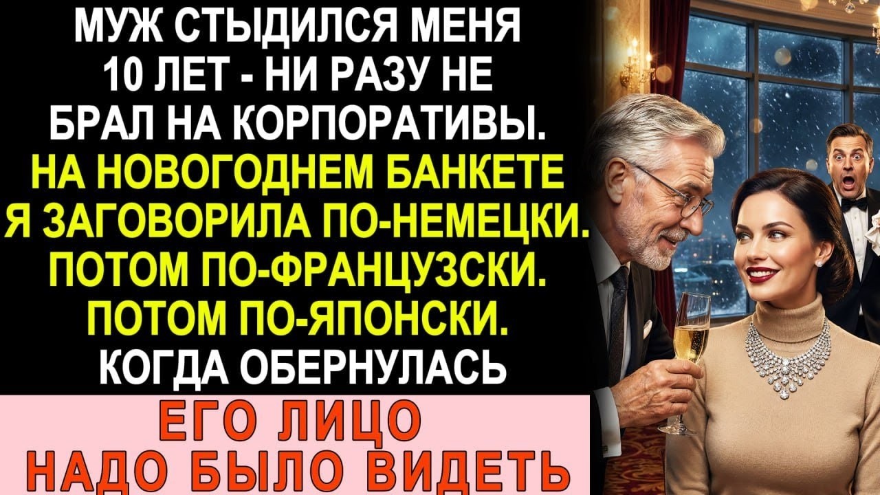 Муж 10 лет стыдился меня  На банкете я заговорила на 5 языках — его лицо надо было видеть
