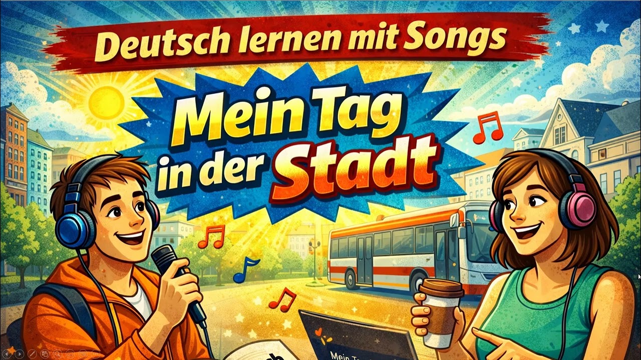 Mein Tag in der Stadt - Deutsch lernen mit Songs Songs mit Lyrik und Untertitel
