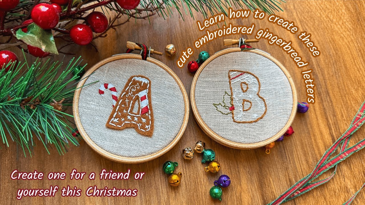 Мастер-класс по вышивке пряничных букв 🎄