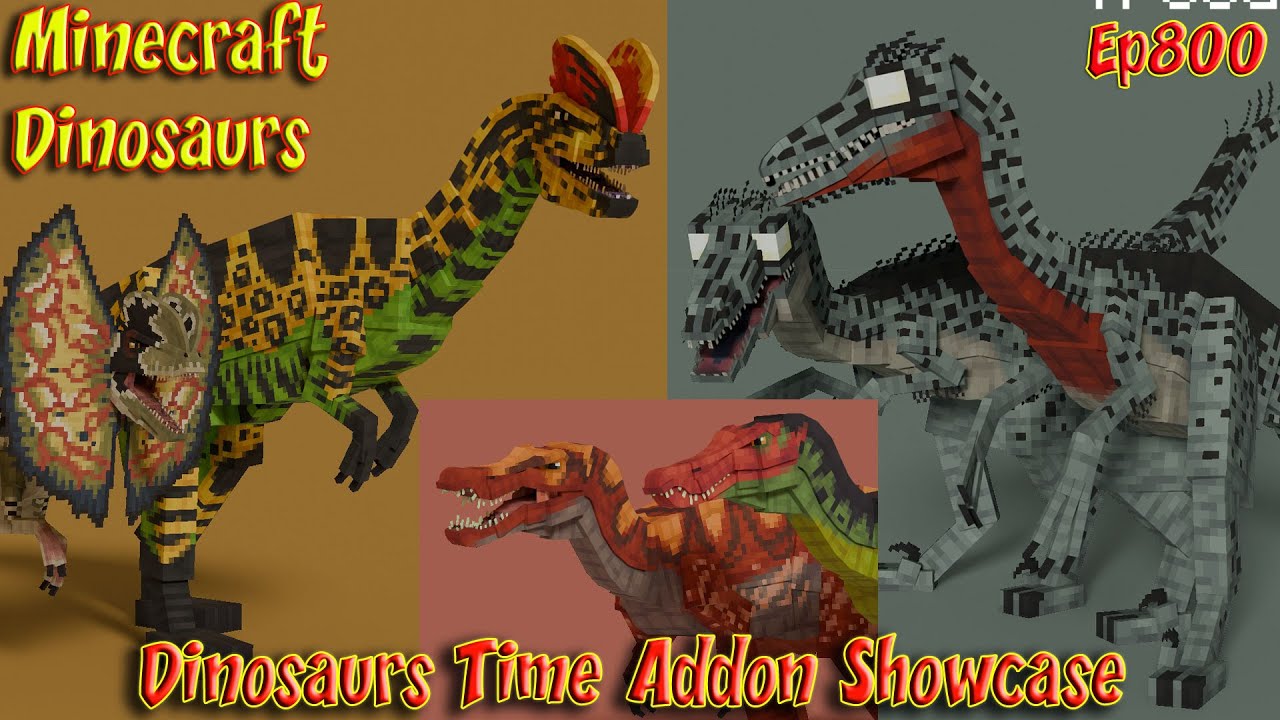 Dinosaurs Time Addon Showcase | Isle Sorna Dinosaurs Update | Minecraft Dinosaurs Ep800