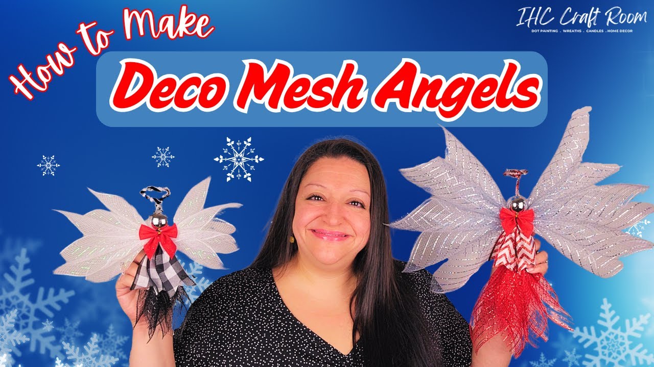 Easy Deco Mesh Angel Tutorial: Dollar Store Christmas Craft!