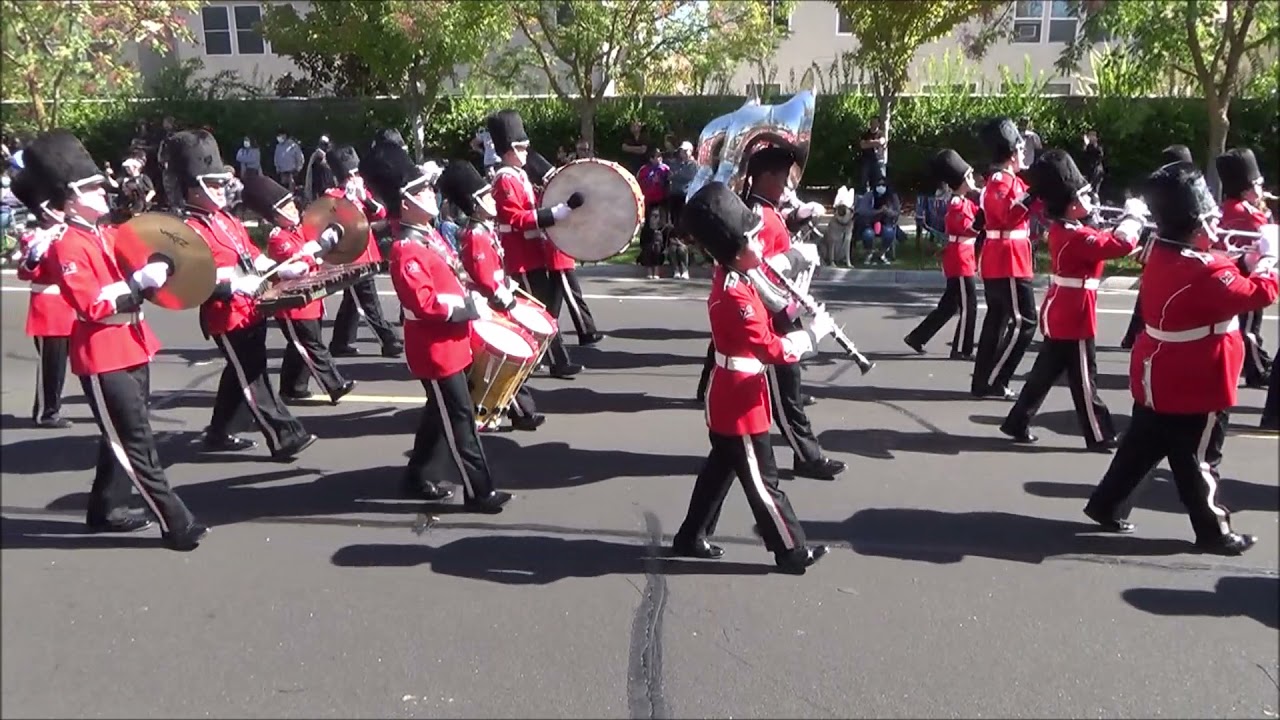 Fairfield Scarlet Brigade at the 2021 Franklin Invitational Band Review