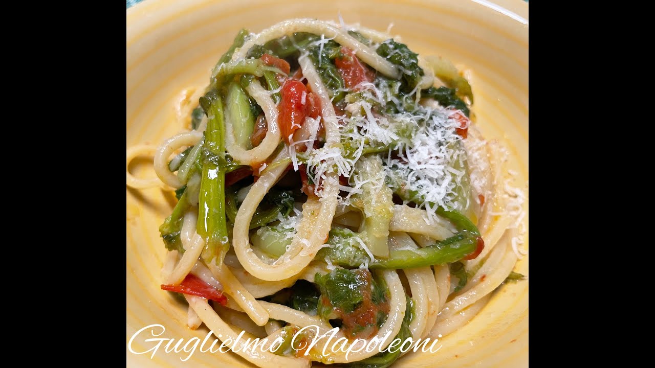 PASTA CON FRIARIELLI POMODORINI E PECORINO