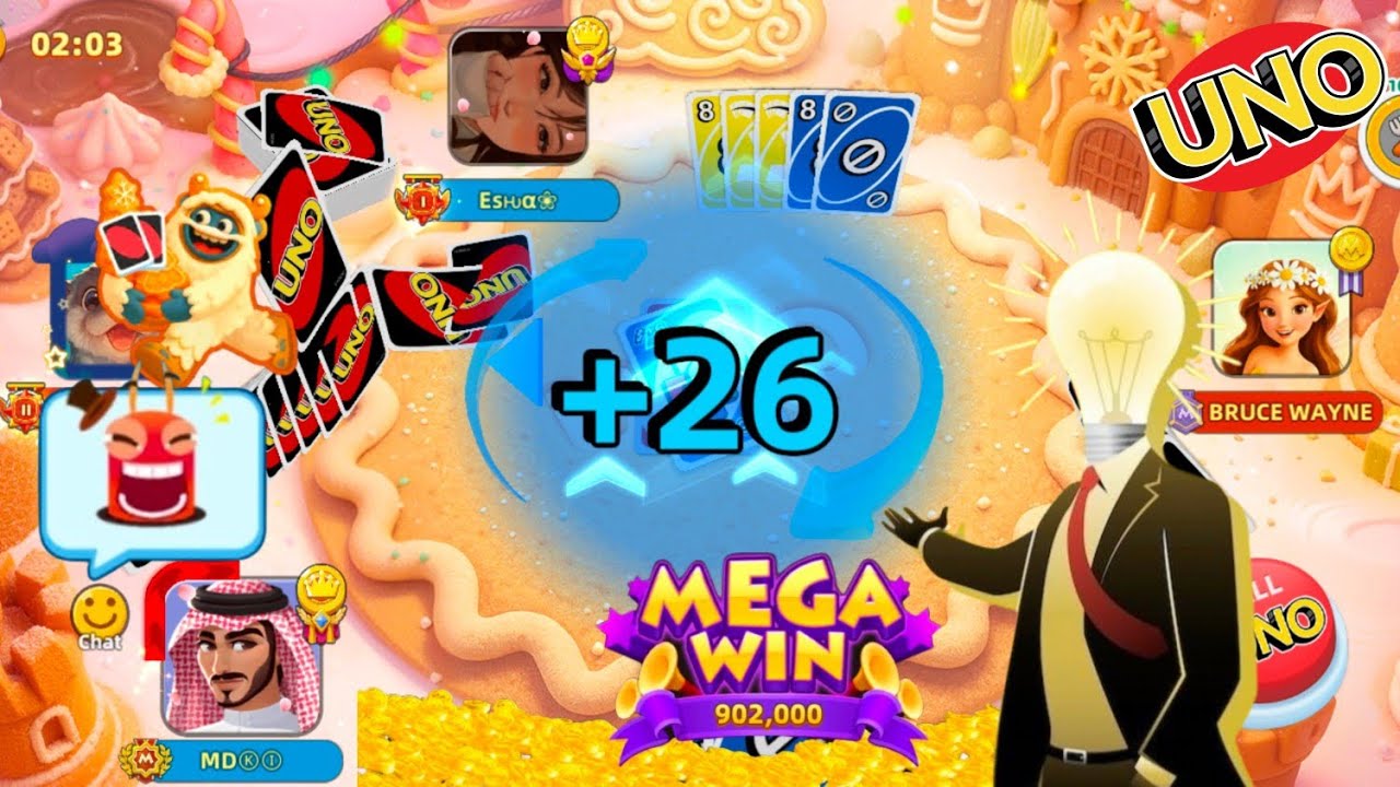Uno Mobile Game || Go Wild X1000 with +4+6 reverse card || Epic Wins