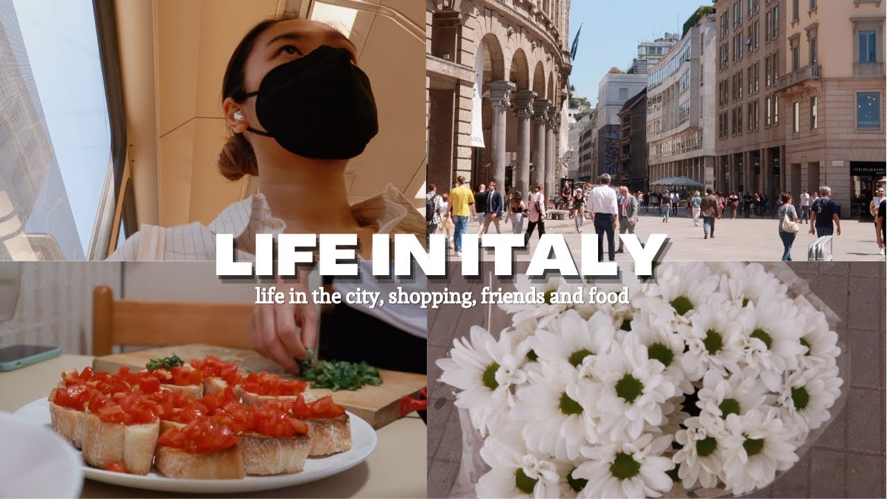 Days in my life: grocery shopping in Milan, buying gift, making italian bruschetta | Italy Vlog