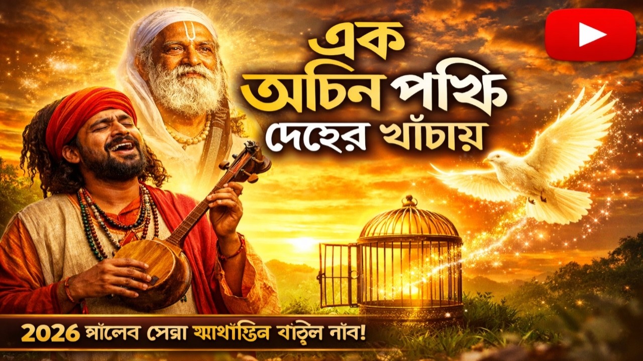 এক অচিন পাখি দেহের খাঁচায় ফোক সং#ak achin Pakhi dehar khichadi #folk song album song