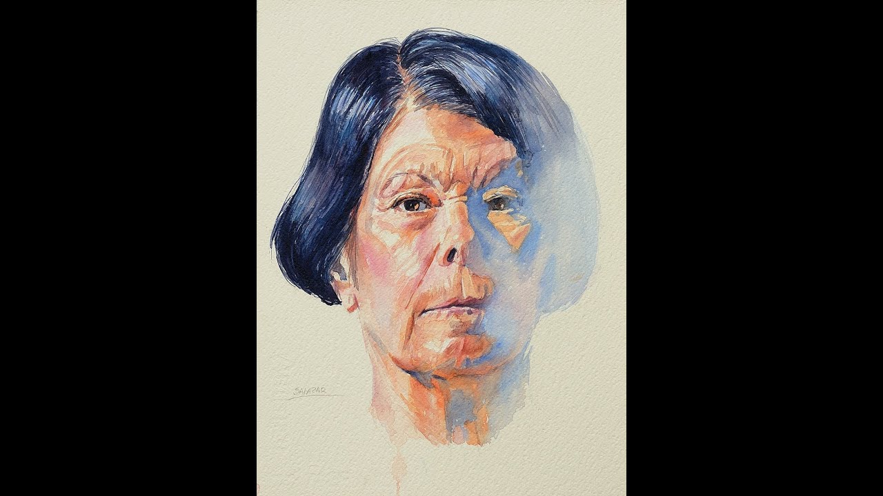 Cómo pintar un retrato a la acuarela. - How to paint a watercolor portrait.