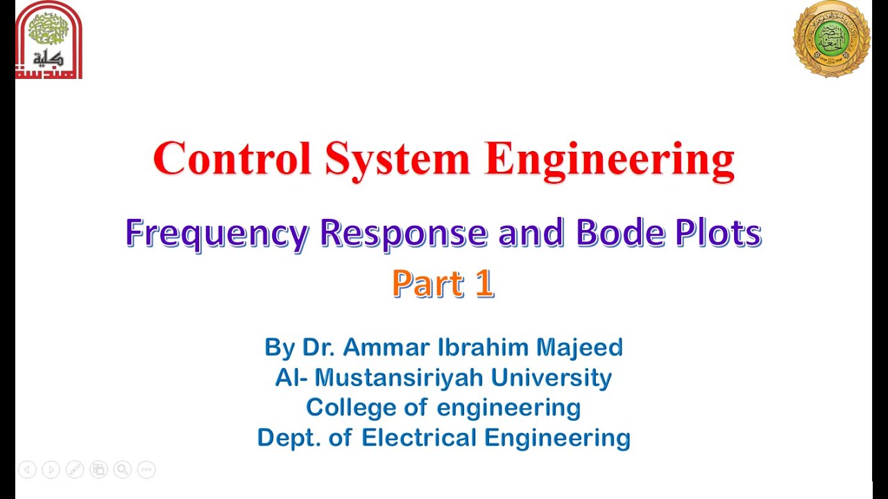 19- Frequency Response and Bode Plots, Part 1. Almustansiriyah University.Baghdad-Iraq