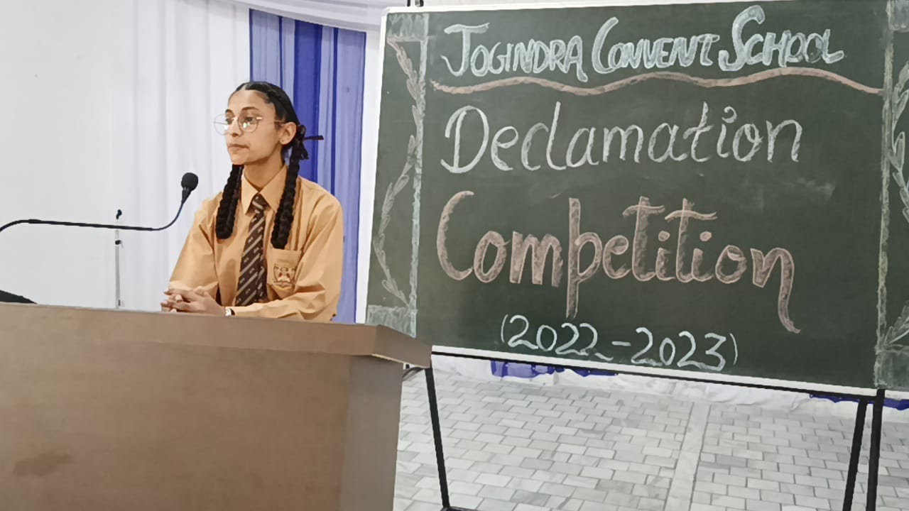 Harleen Kaur in 2nd round of Declamation Competition-22 @jcsfzr