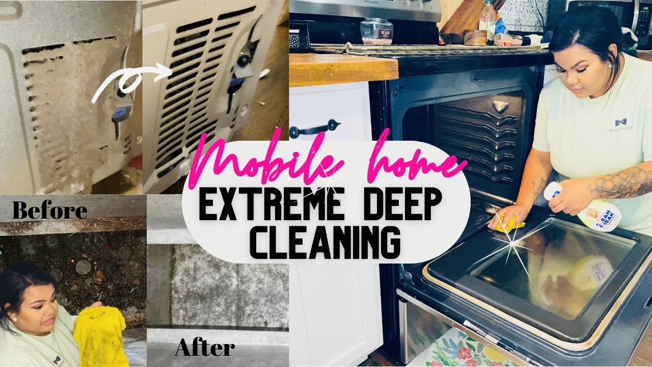 Mobile Home DEEP Cleaning | Cleaning the forgotten areas of my home🧹✨
