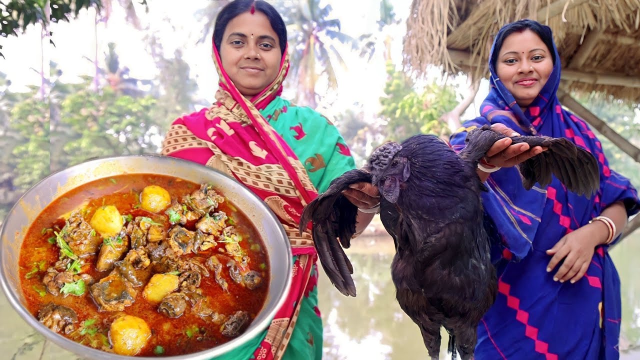 পপি কিচেনে এই প্রথমবার করকনাথ মুরগি রান্না হলো,কেমন খেতে এই মুরগির মাংস?kadaknath chicken curry
