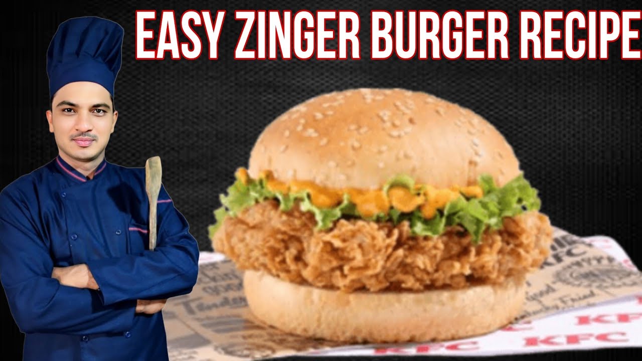 Chicken Burger Recipe |KFC Style Zinger Burger By Chef M Afzal|