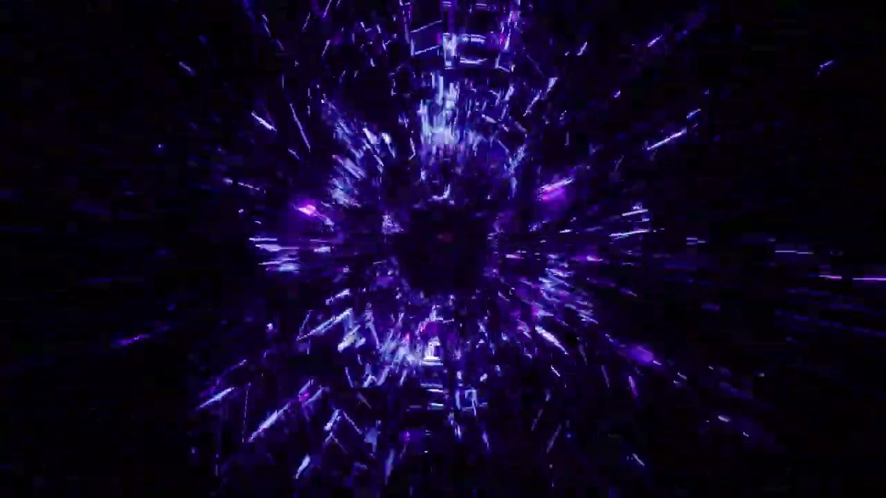 Cool science fiction tunnel glowing 3d illustration dj loop