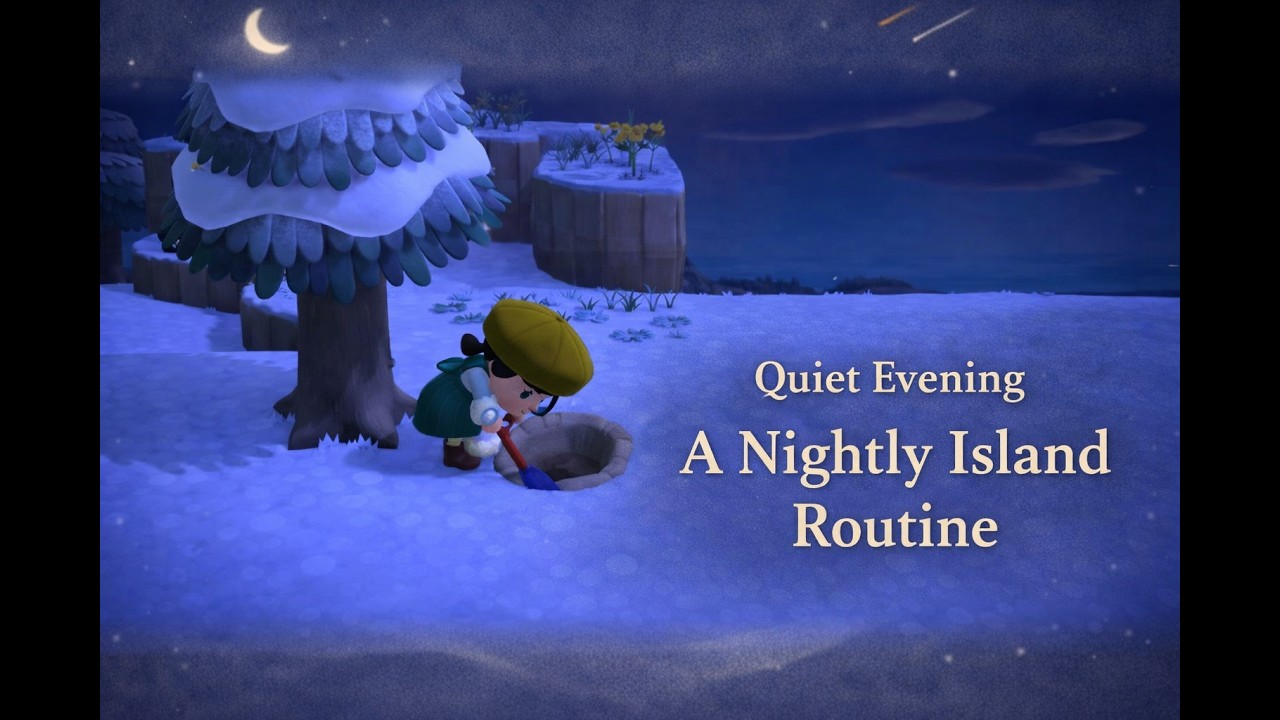 Quiet Evening | Weeding, Fishing, and a Visit to the Museum | Animal Crossing