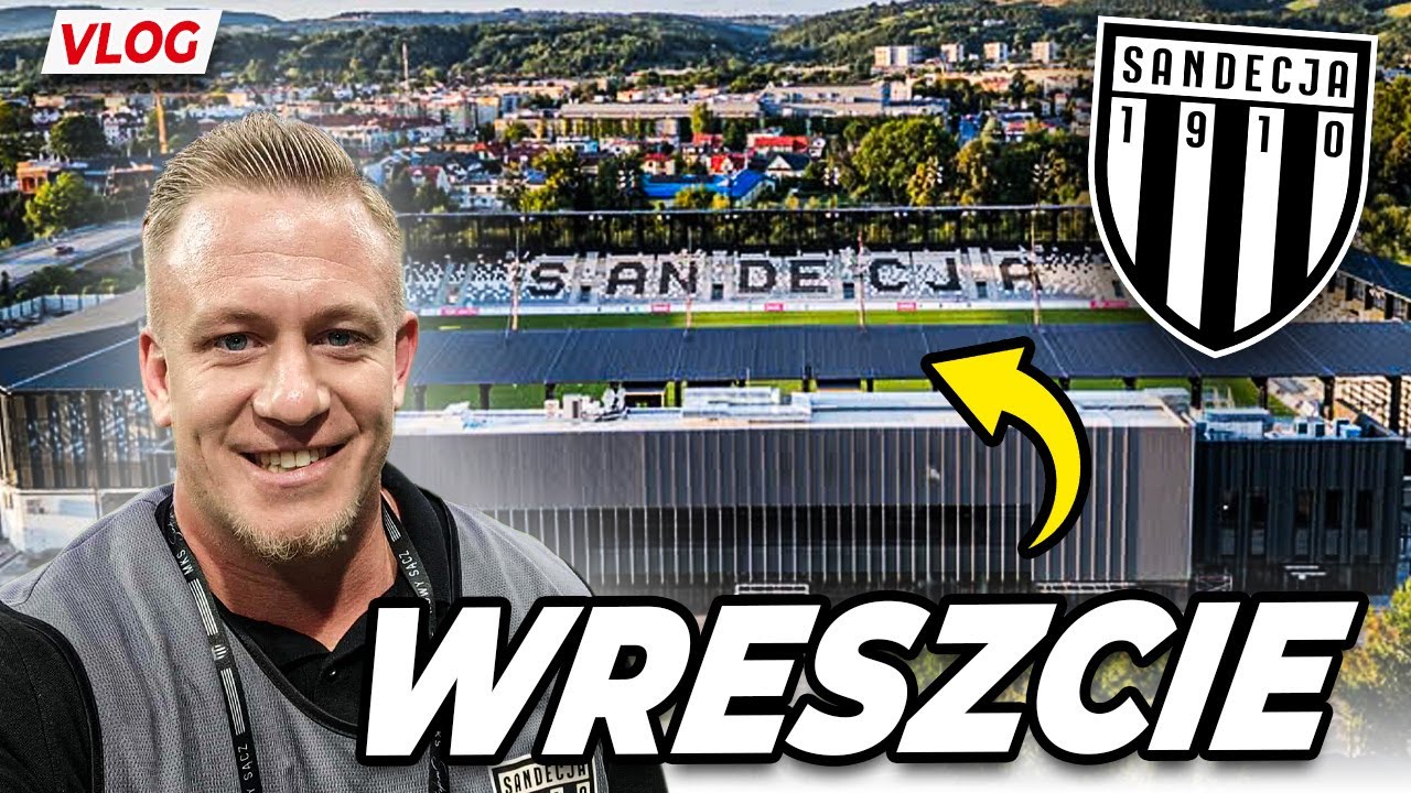 OTWACIE STADIONU SANDECJI. KOMPLET WIDZÓW, OPRAWA, DOPING, GIĘTA. VLOG LIGOWIEC