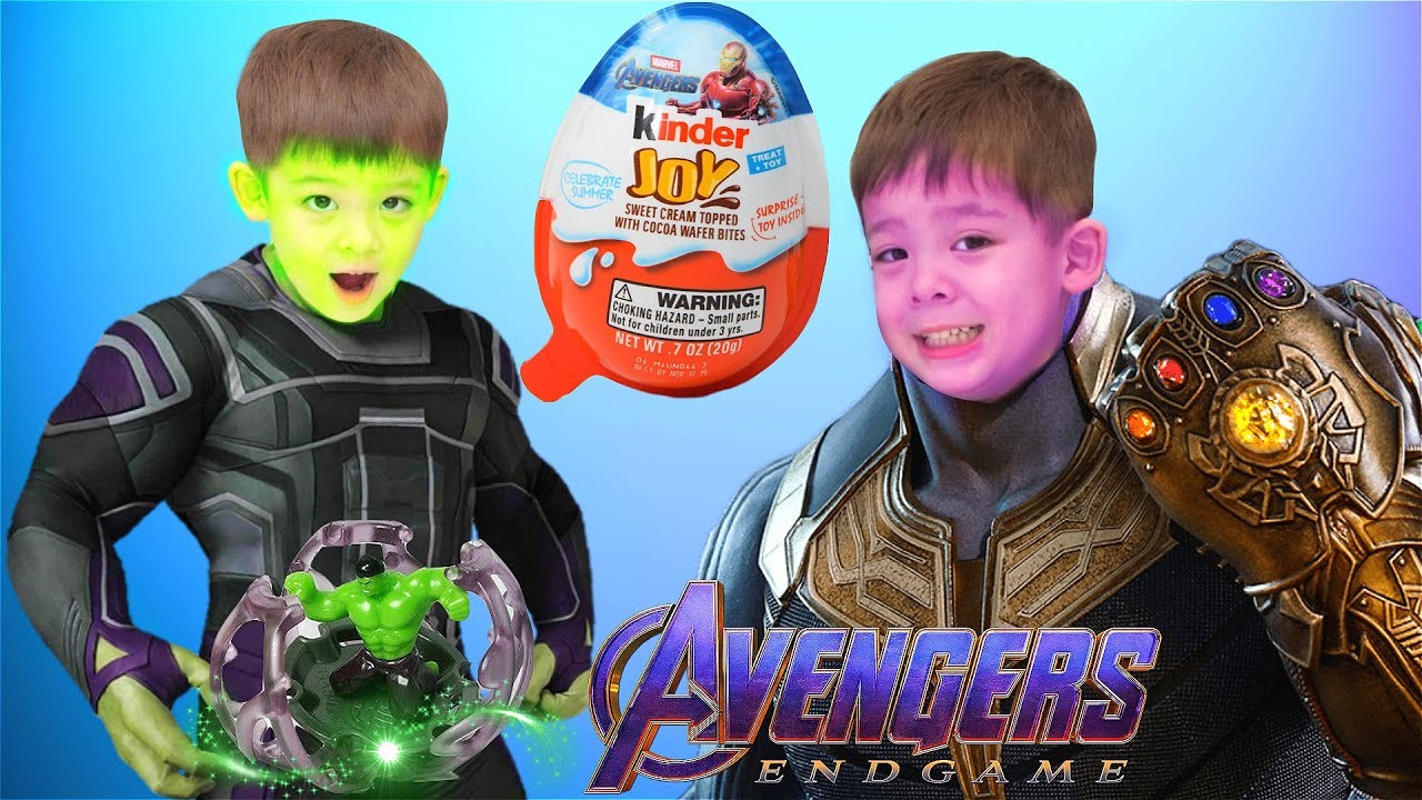 Avengers Endgame Kinder joy Surprise Eggs With Super Heroes Figures Inside